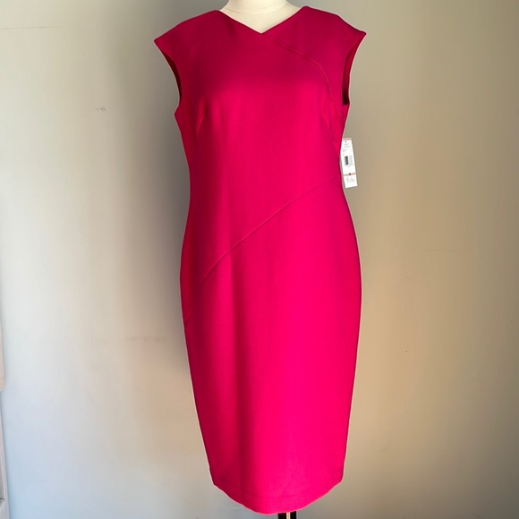 JONES NEW YORK MIDI ,BACK ZIPPER, SHEATH DRESS SIZE 12 - Picture 2 of 14